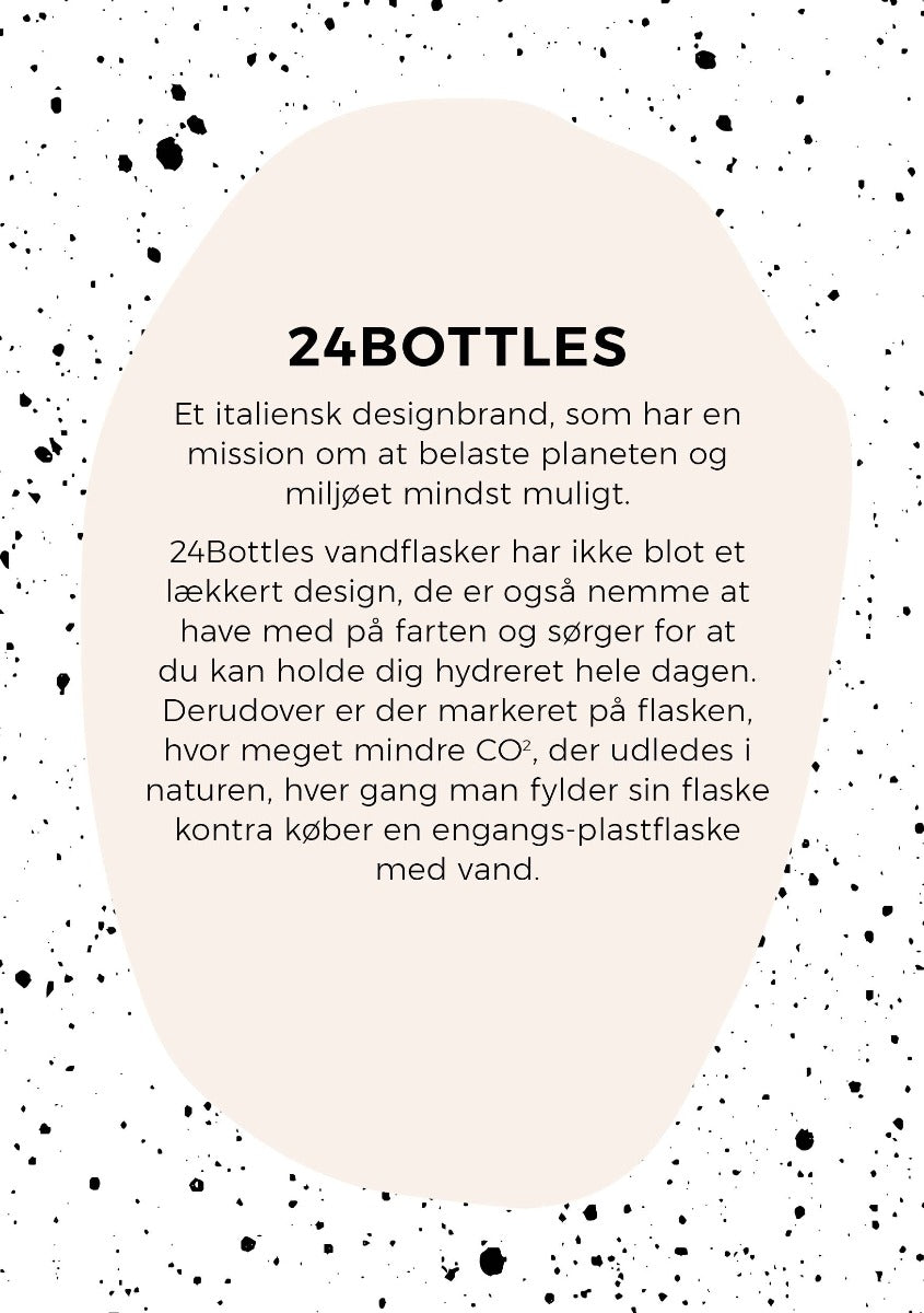 24Bottles 24bottles, Litro vandflaske, sølvfarvet - 1000ml. - Bahne